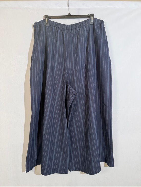 Vince Pants - Vince Wide Leg Palazzo Cropped Pants Size 2X Navy White Pinstripe NWOT